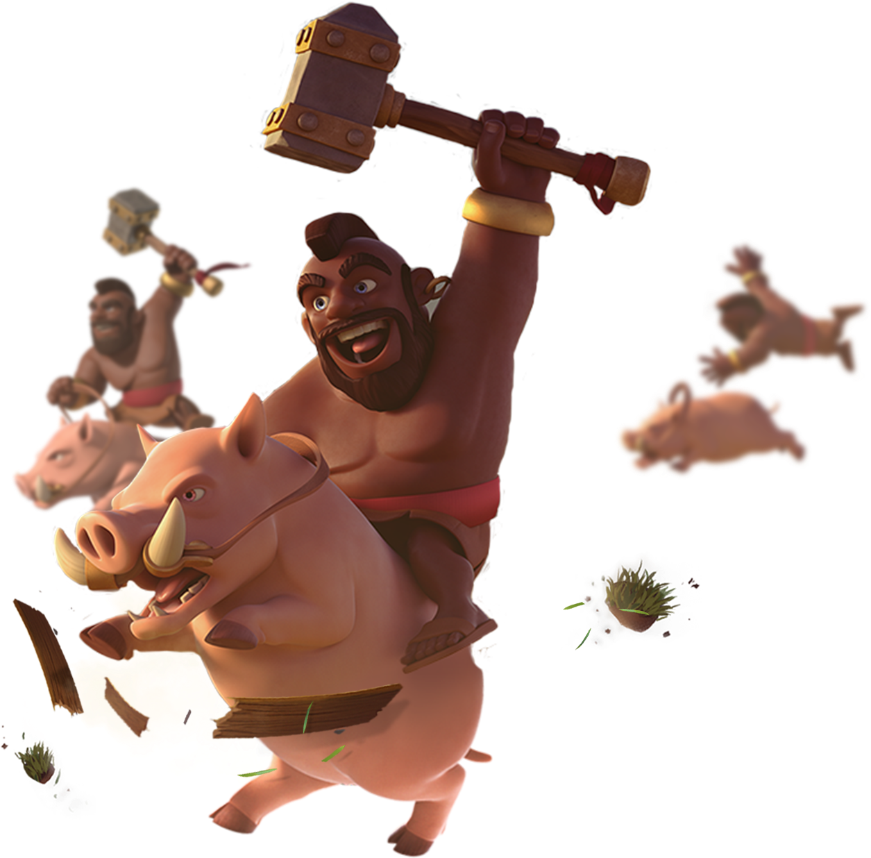 Hammer Time - Clash Of Clans Hog Rider Clipart (2048x1280), Png Download