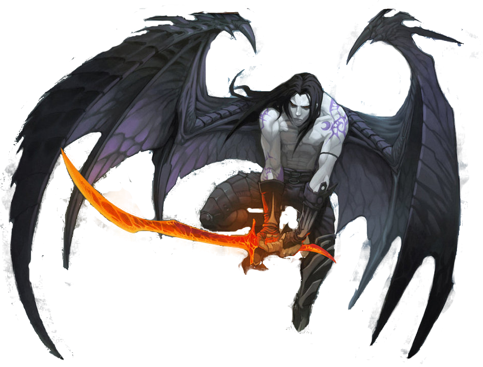 Human With Demon Wings Clipart (993x804), Png Download