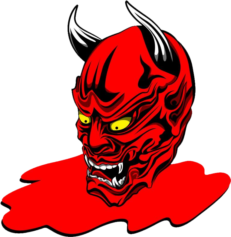 Svg Free Scary Face Changer Pro Apk Download Android - Japanese Demon Face Png Clipart (814x818), Png Download