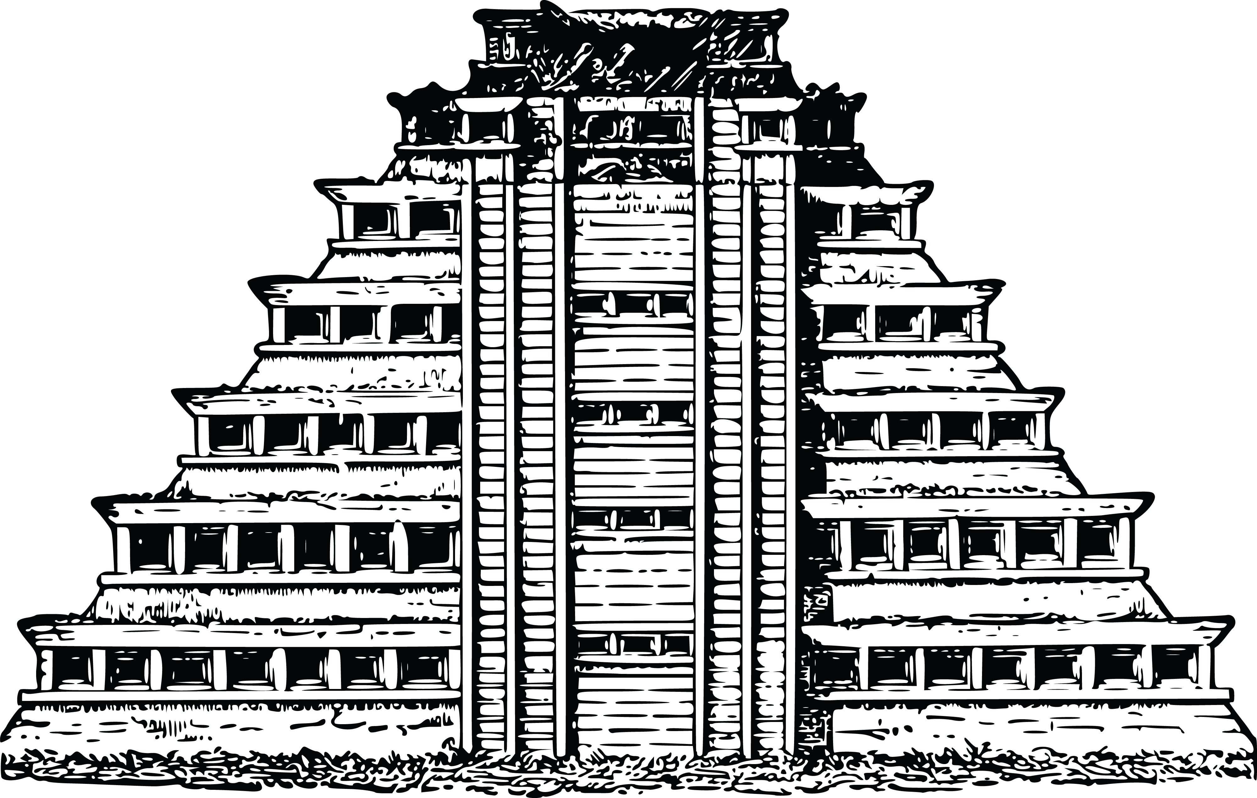 Free Clipart Of An Ancient Pyramid - Mexico Pyramid Clip Art - Png Download (4000x2540), Png Download