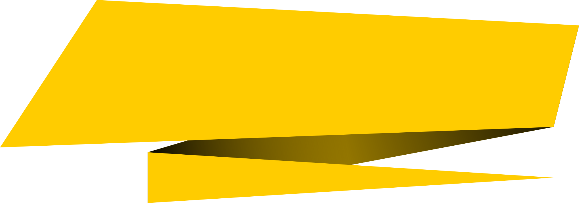 Free Download - Origami Banner Banner Png Clipart (2000x701), Png Download