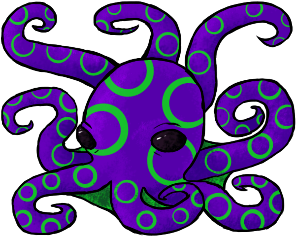 Octopus - Drawn Octopus Clipart (640x480), Png Download