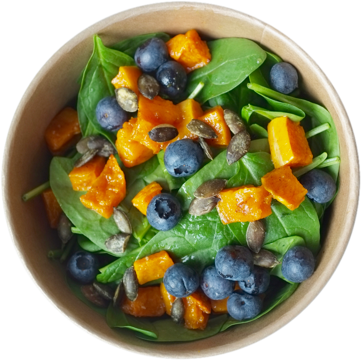 Squash Black Rice Bowl - Fruit Salad Clipart (710x708), Png Download