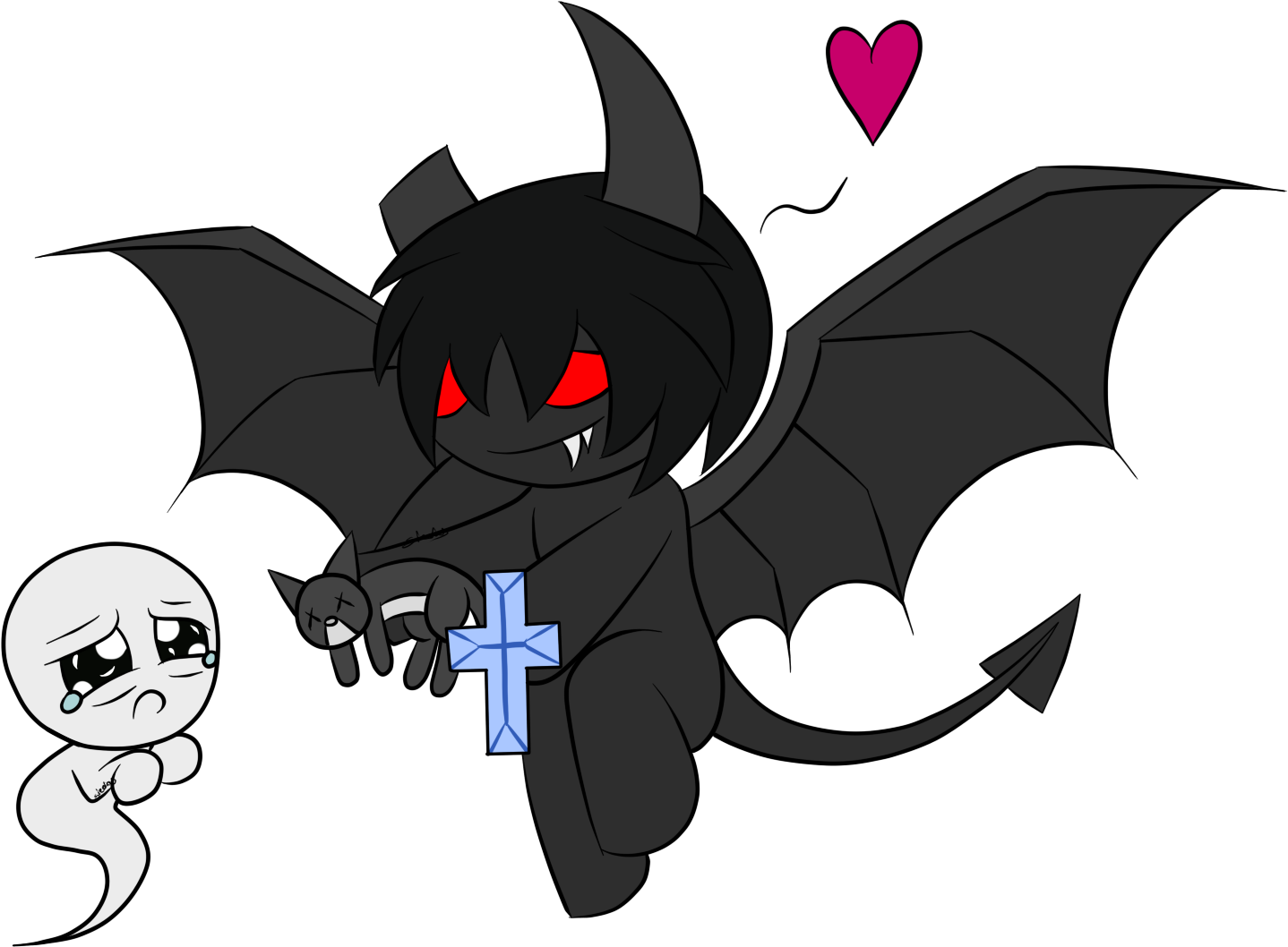 A Friendly Demon - Binding Of Isaac Demon Isaac Clipart (1920x1080), Png Download