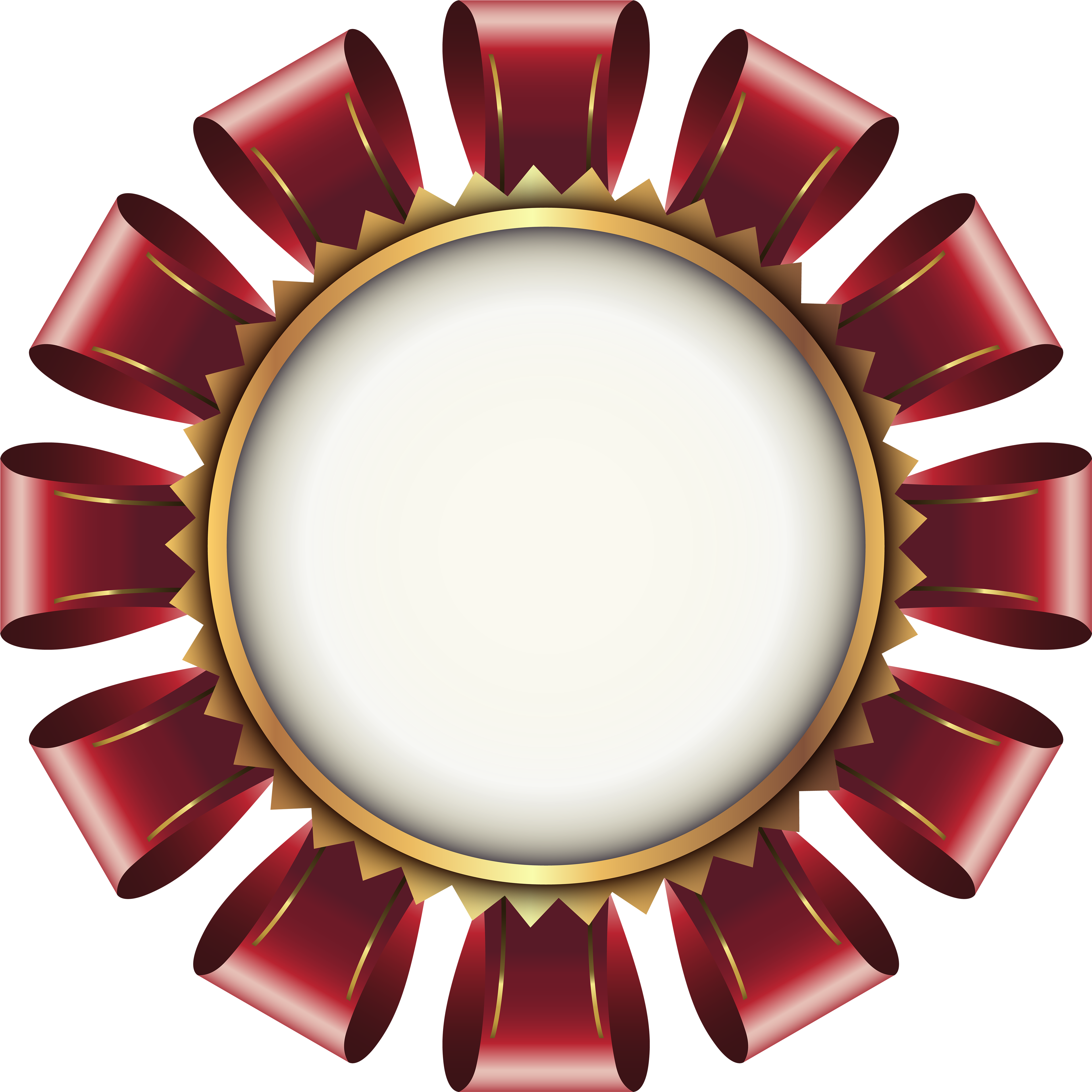 Gold Medal With Red Ribbon Png - Circle Red And Gold Clipart (4935x4935), Png Download