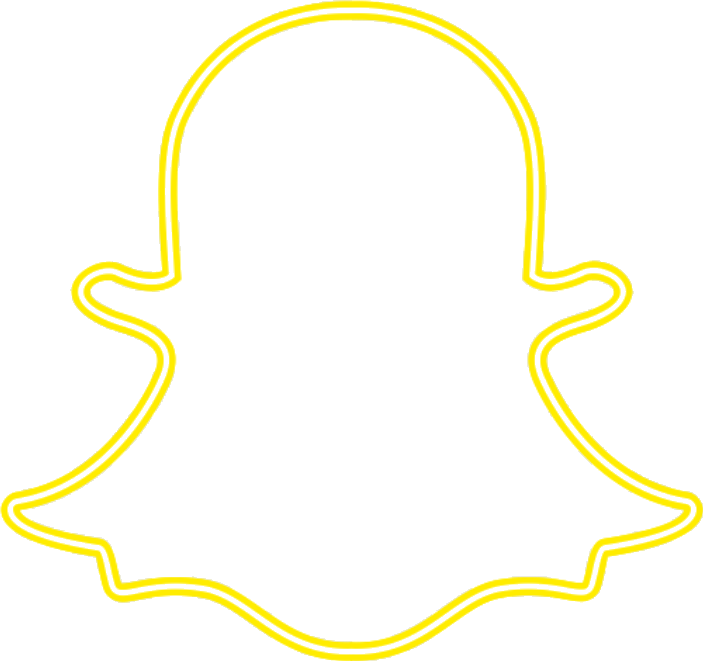 Snapchat Logo Png - Neon Snapchat Logo Png Clipart (703x661), Png Download