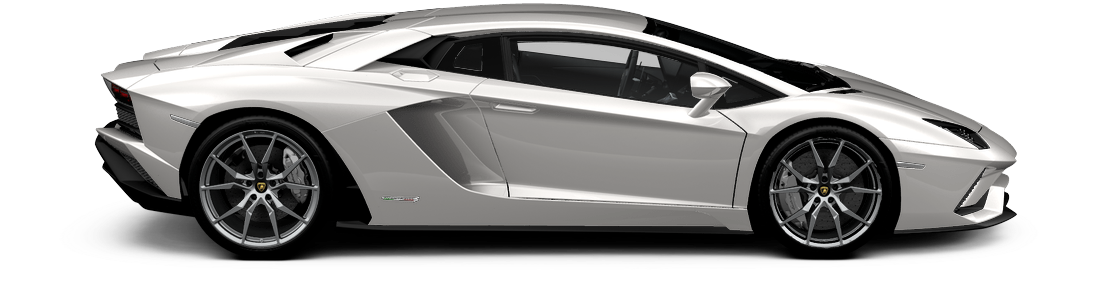 Lamborghini Side Png - Lamborghini Aventador Off White Clipart (1100x441), Png Download