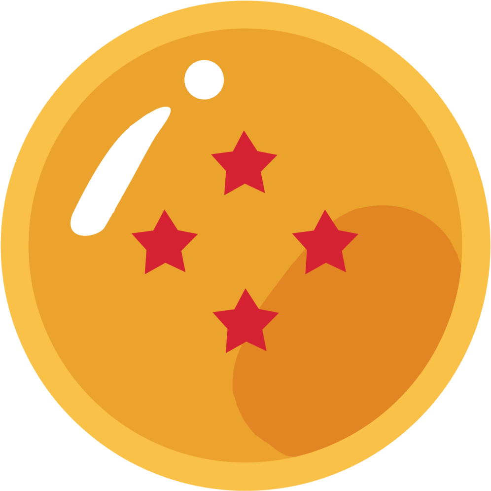 Dragon Ball Logo Png - 4 Star Dragon Ball Clipart (1024x1024), Png Download