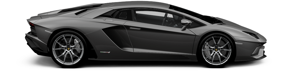 Lamborghini Side Png - Lamborghini Aventador S Coupe Black Clipart (1100x441), Png Download