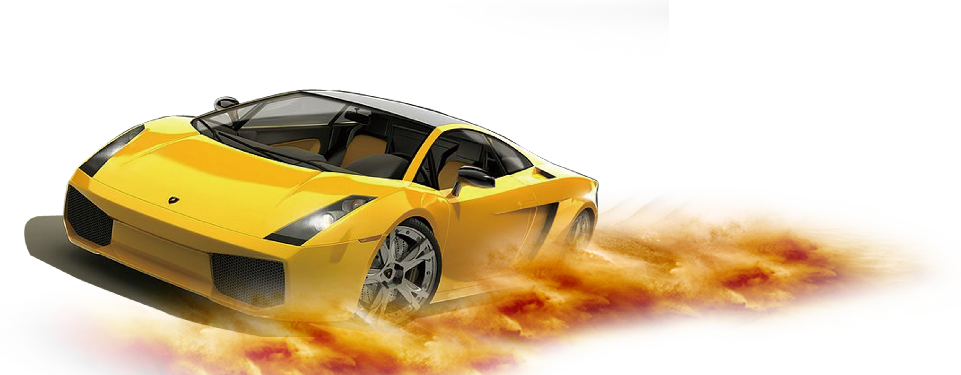 Lamborghini Car Yellow Sports Decoration Gallardo Pattern - Lamborghini Yellow Png Clipart (3255x1272), Png Download