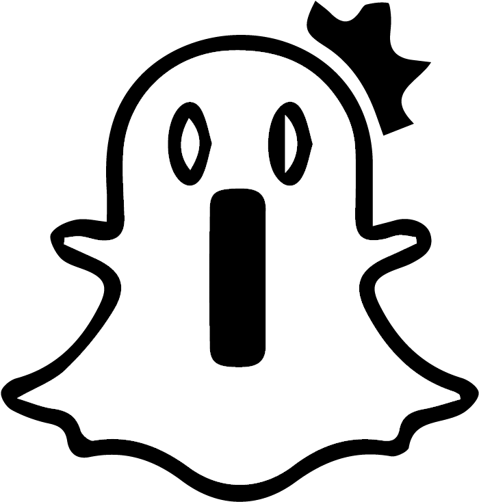Ghost Clipart Snap - Sad Snapchat Ghost Transparent - Png Download (833x833), Png Download