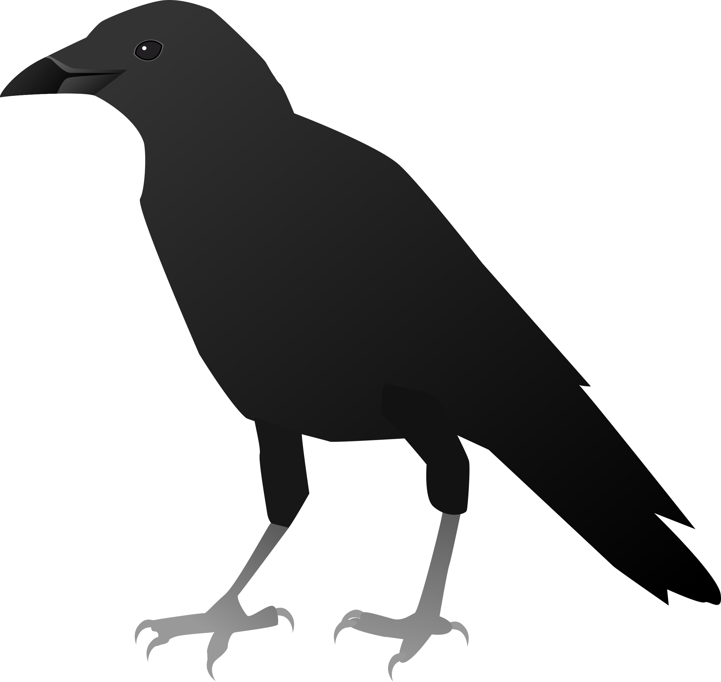 Png Free Stock - Crow Clipart Transparent Png (2400x2269), Png Download