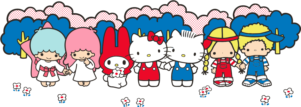 Twins Clipart Group Baby - Hello Kitty And Friends Png Transparent Png (1171x416), Png Download