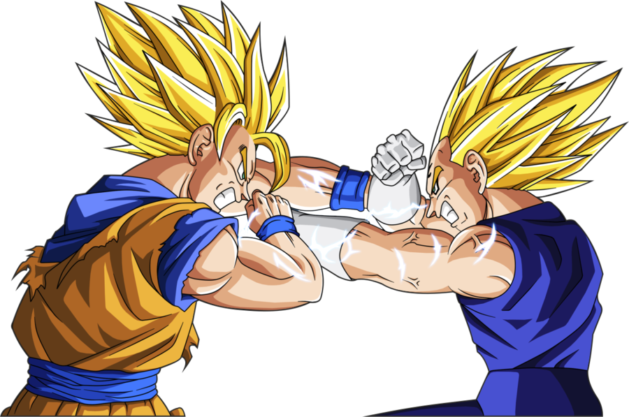 Quem Viveu Os Anos 90 E Descobriu Os Games De Luta, - Goku Y Vegeta Ssj2 Clipart (900x597), Png Download