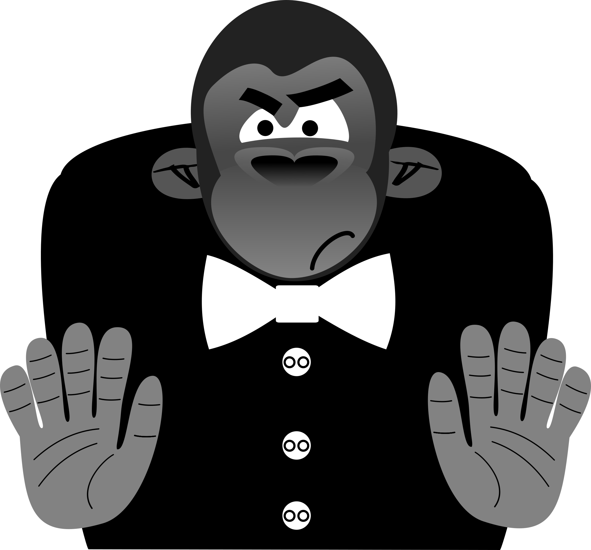 This Free Icons Png Design Of Gorilla Toon Clipart (2400x2232), Png Download
