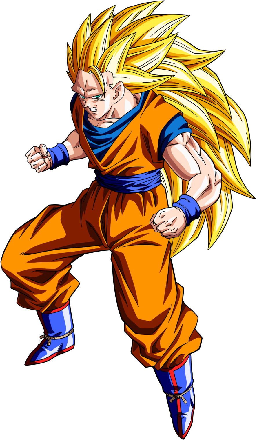 28 De Abril De - Dragon Ball Goku Ssj 3 Clipart (900x1566), Png Download