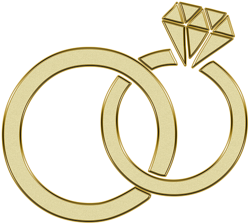 Golden, Ring, Engagement, Wedding, Rings - Diamond Clip Art Gold - Png Download (720x720), Png Download