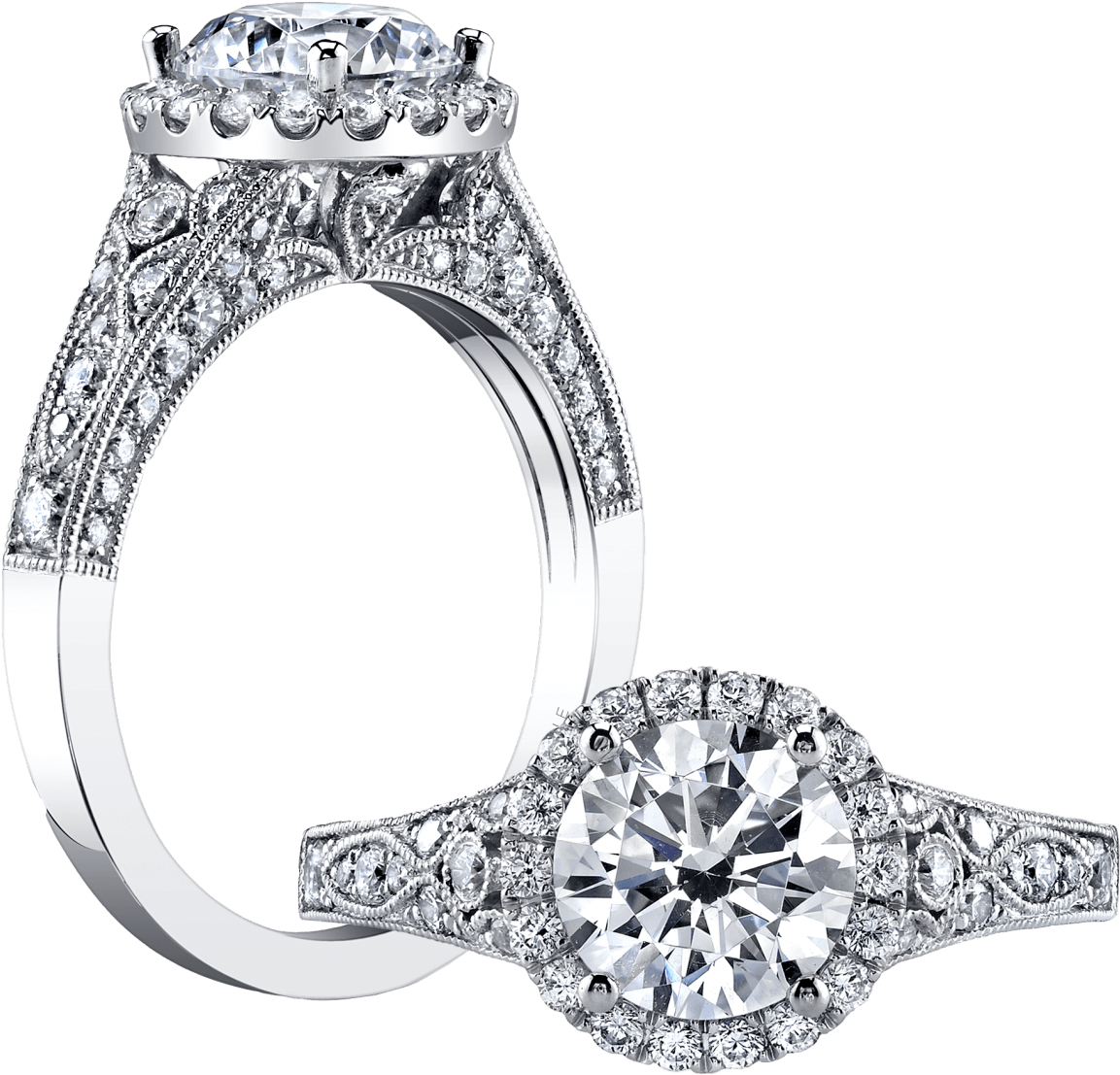 Diamond Engagement Rings - Sylvie S1409 Clipart (1500x1500), Png Download