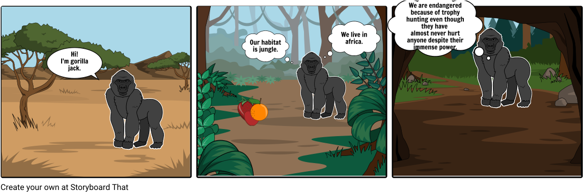Gorilla - Storyboard Clipart (1164x385), Png Download