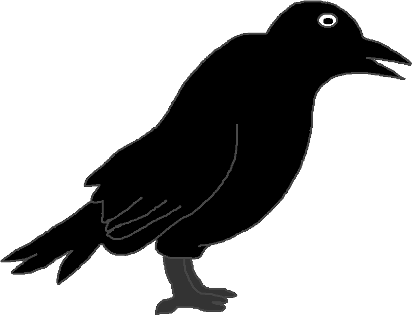 Graphics By Ruth - Outline Picture Of Crow Clipart (861x662), Png Download