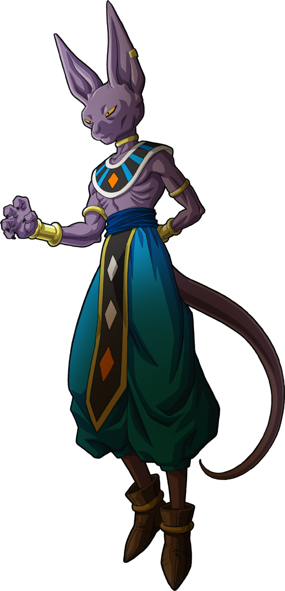 Beerus Dragon Ball Z 2015 Movie - Virus Dbz Clipart (556x1150), Png Download