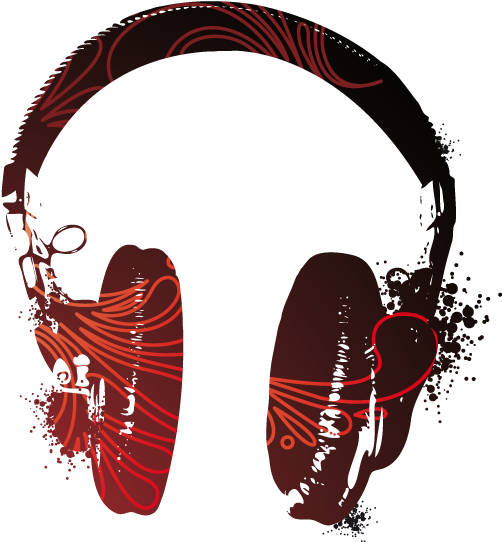 Free Vector Headphones Silhouette Clipart (528x800), Png Download