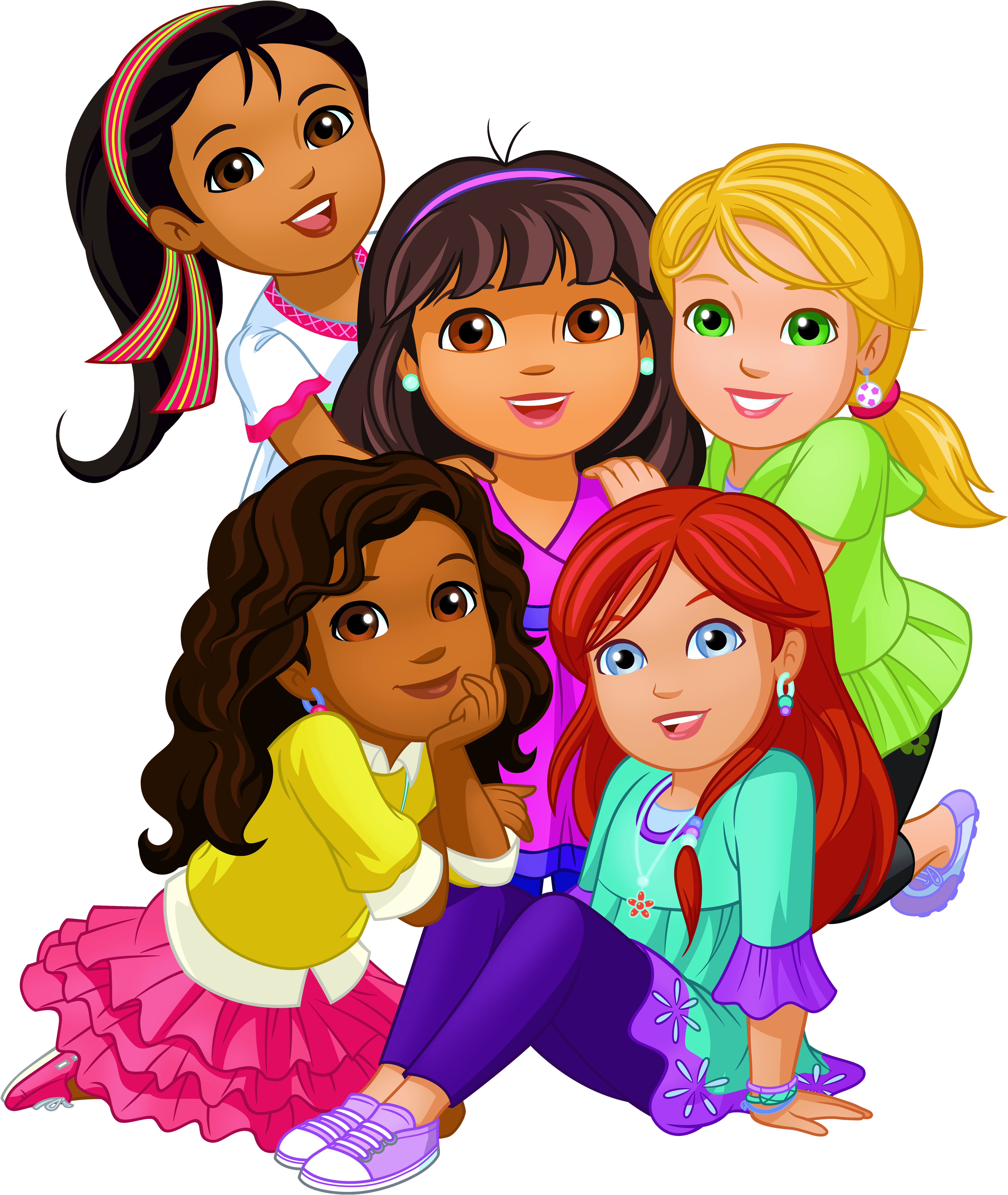 Dora And Friends Png Clip Art Image - Dora And Friends Png Transparent Png (4262x5000), Png Download