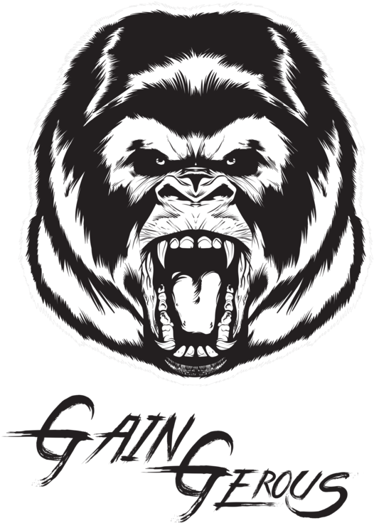 Drawn Gorilla Buff - Illustration Clipart (600x848), Png Download