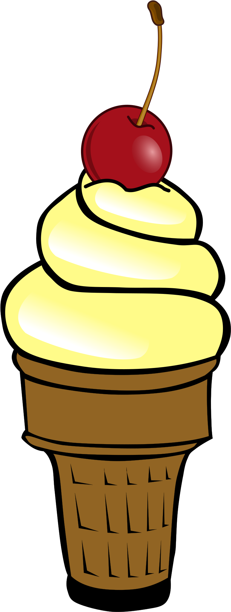 This Free Icons Png Design Of Soft Ice Cream With Cherry Clipart (3972x2400), Png Download