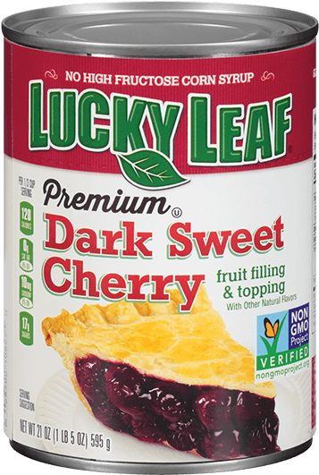 Premium Dark Sweet Cherry Fruit Filling & Topping - Lucky Lucky Leaf Cherry Pie Filling Clipart (750x563), Png Download