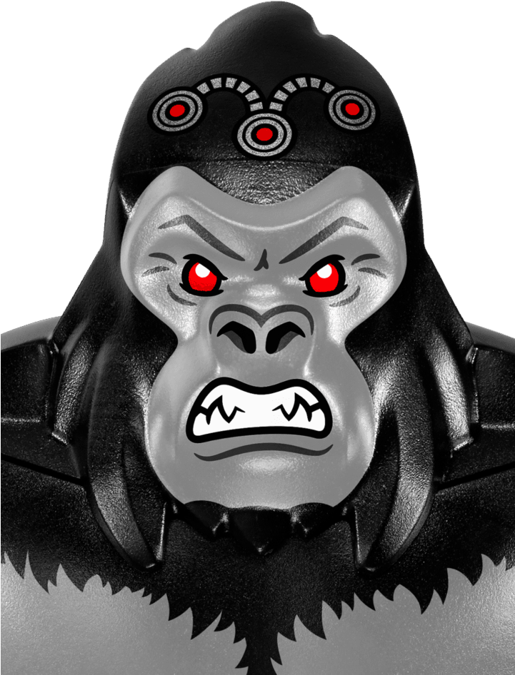 Dc Comics Super Heroes Lego - Lego Minifigure Gorilla Grodd Clipart (720x960), Png Download