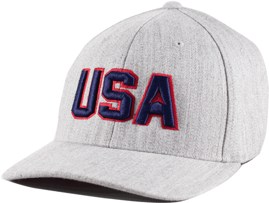Aspinwall Team Usa Heather Grey Flex Fit Hat 2 - Baseball Cap Clipart (672x800), Png Download