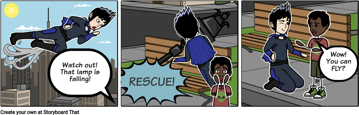 Superhero - Cartoon Clipart (1165x386), Png Download