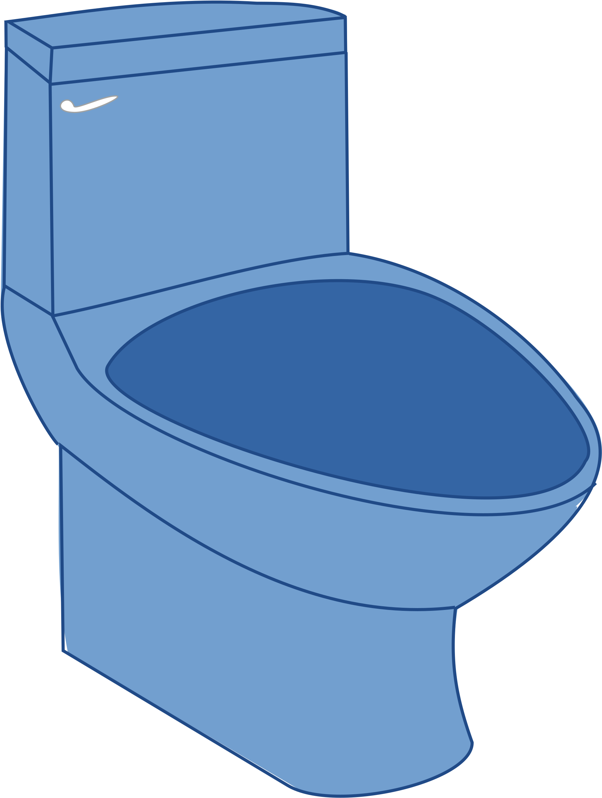 Open - Blue Toilet Clipart (2000x2610), Png Download