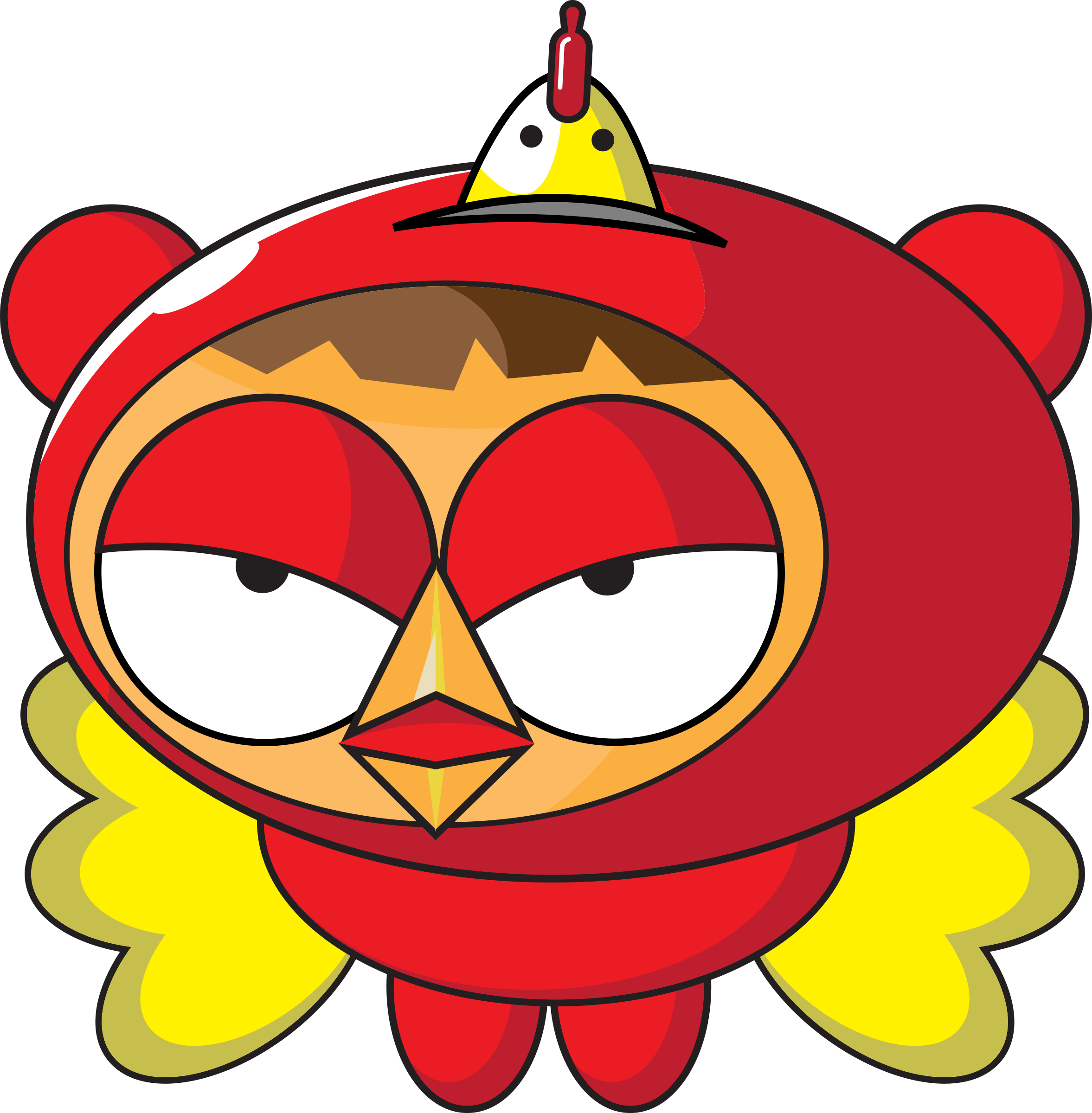 This Free Icons Png Design Of Cartoon Superhero Chicken Clipart (2354x2400), Png Download