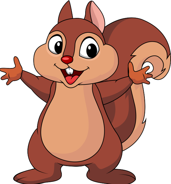 Happy Squirrel Cartoon Clipart Large Size Png Image PikPng