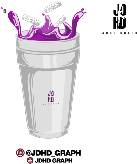 Vaso De Lean Png - Purple Drank Clipart (660x600), Png Download