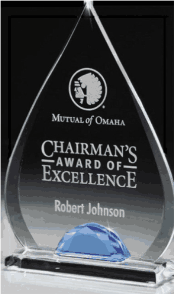 Dramatic Blue Tear Drop Award A210 - Trophy Clipart (800x600), Png Download