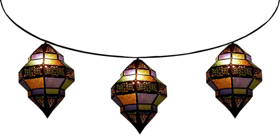 Arabic Lamp Png - Hanging Lantern Clipart (900x450), Png Download