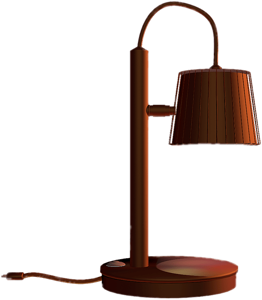 Brown Desk Lamp - Objects Desk Png Clipart (602x672), Png Download