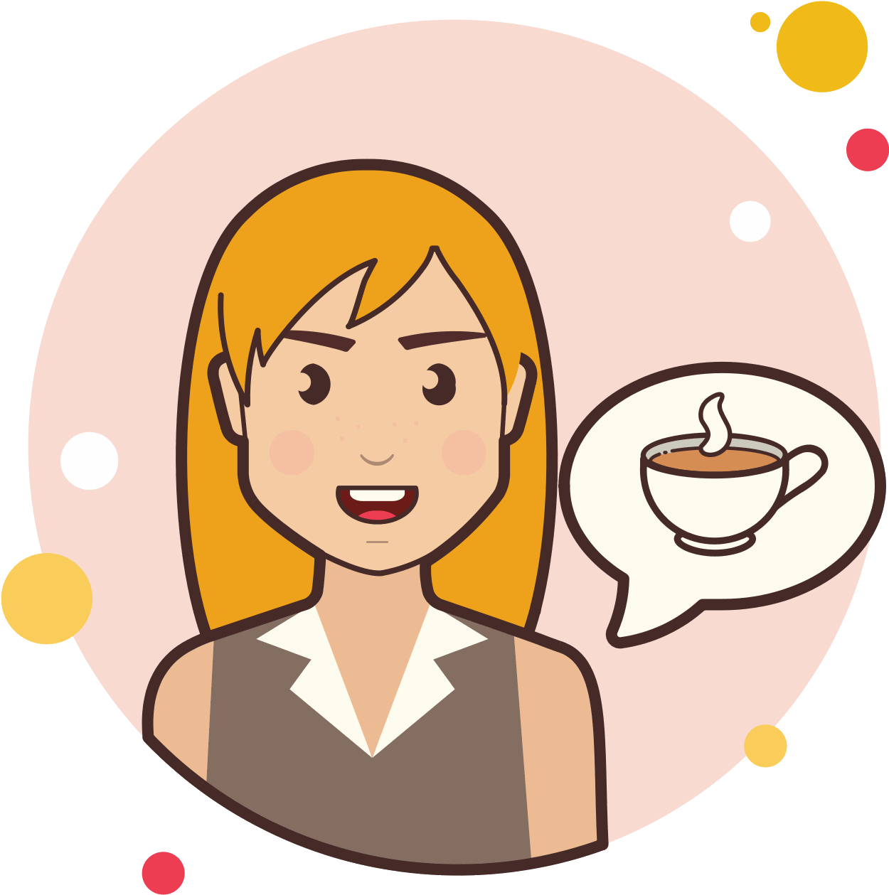 Girl And Coffee Cup Icon - Signo De Interrogacion Png Clipart (1250x1259), Png Download
