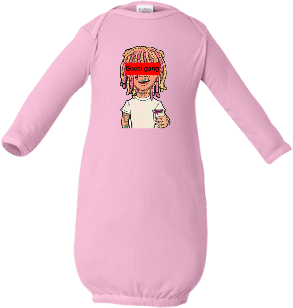 Lil Pump Gucci Gang Infant Layette T-shirts - Layette Clipart (1024x1024), Png Download