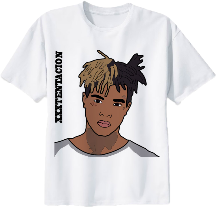 "xxxtentacion" Drawing - T-shirt - " - Xxxtentatcion Cartoon Drawings Clipart (800x800), Png Download