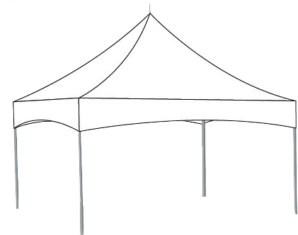 15' X 15' High Peak Tent Clipart (672x672), Png Download