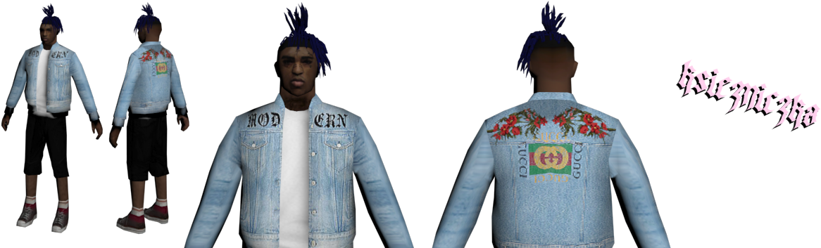 [rel]xxxtentacion - Xxxtentacion Skin Gta Sa Clipart (1340x360), Png Download