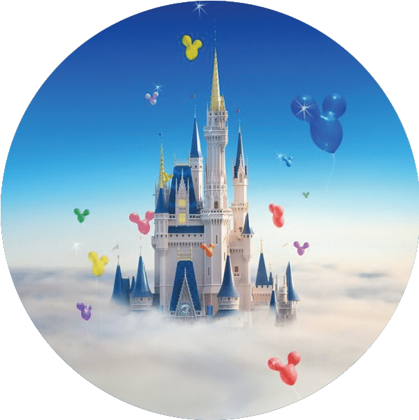 Bluecircle Castlecircle Confetticircle Movementlinescircle - Disney World Transparent Background Clipart (699x699), Png Download