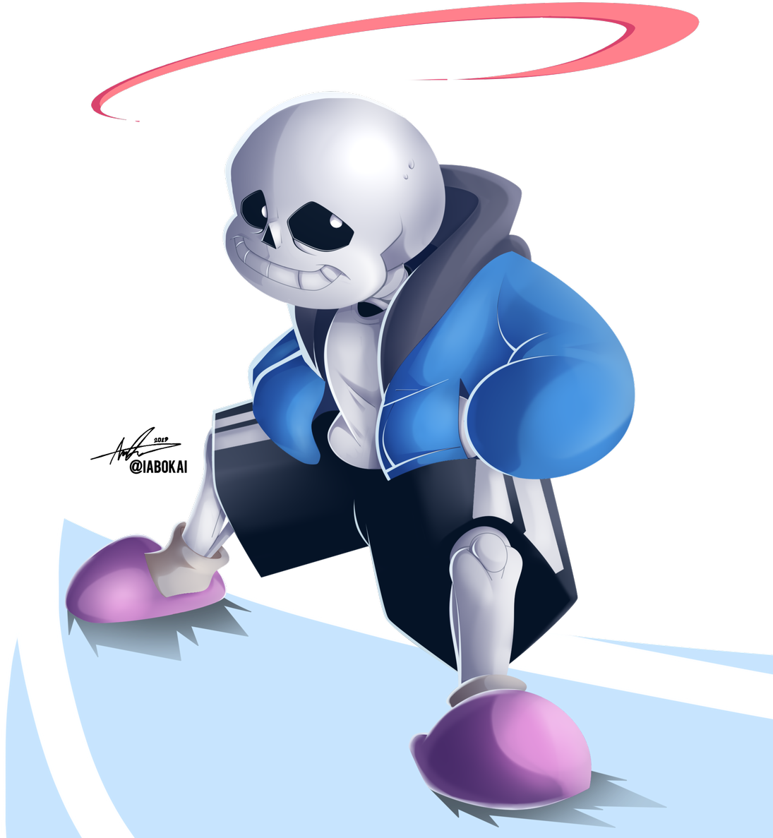 #sans From #earthbound Dodging #undertale's Attack Clipart (1104x1200), Png Download
