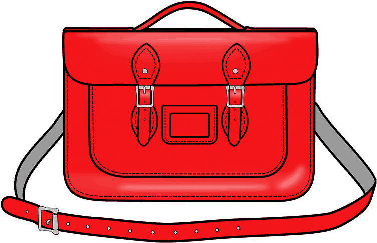 15-inch Briefcase Satchel In Patent Rosy Red Leather - Briefcase Clipart (752x484), Png Download