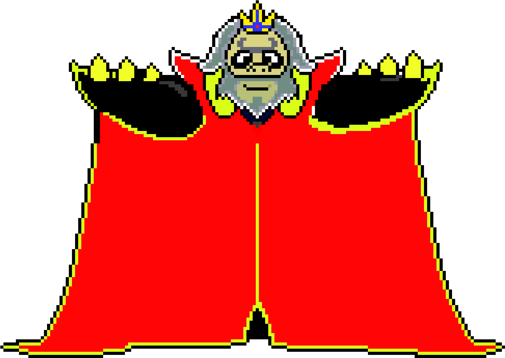 Mixtale Asgore Battle Sprite Transparent Clipart (1890x1300), Png Download