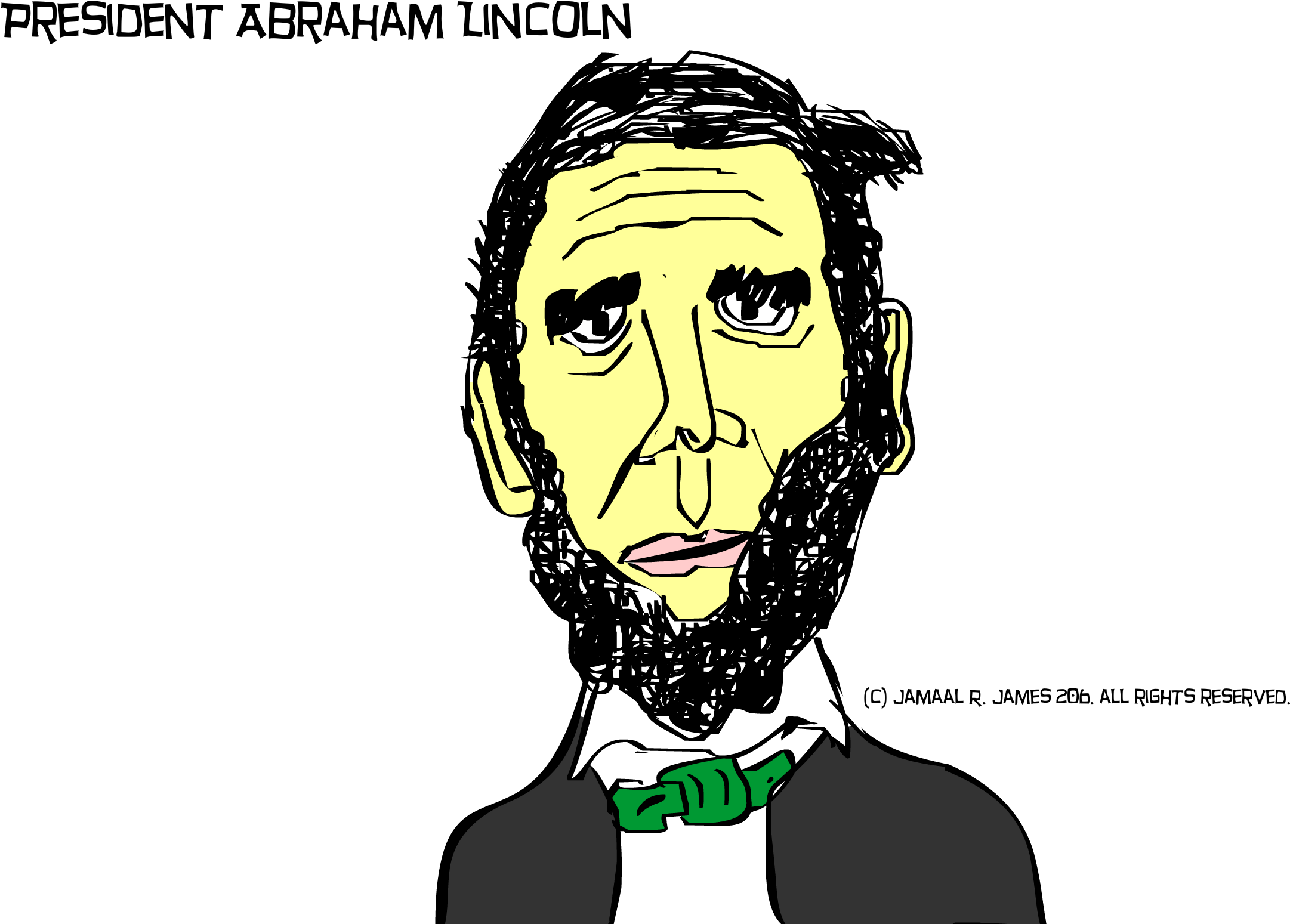 President Abraham Lincoln Caricature By Cartoonist - Illustration Clipart (2292x1667), Png Download